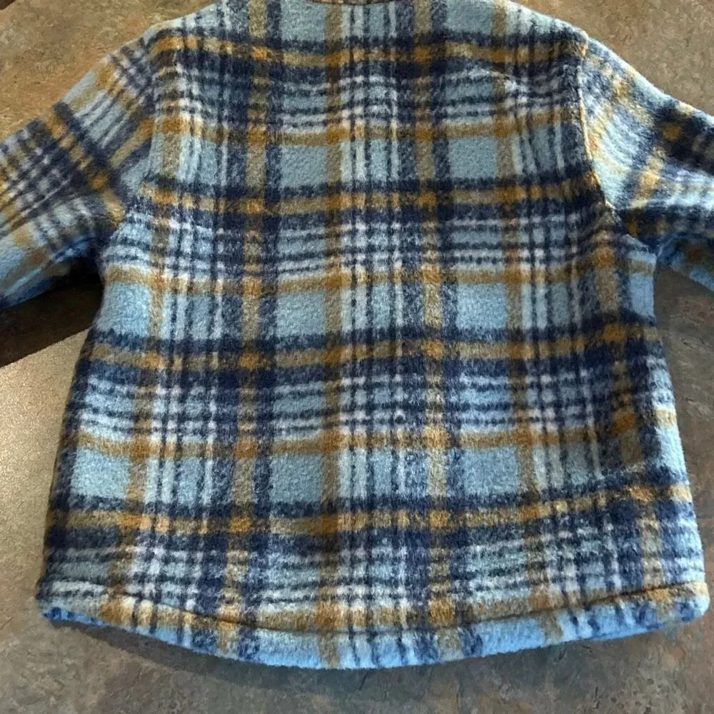 Carter’s Blue Plaid Shacket 2T NWT Lined Shirt Jacket
